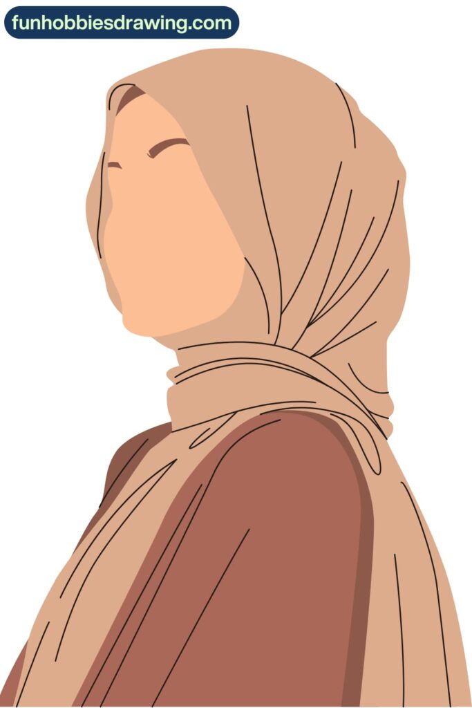 Aesthetic Muslim Girl Drawing