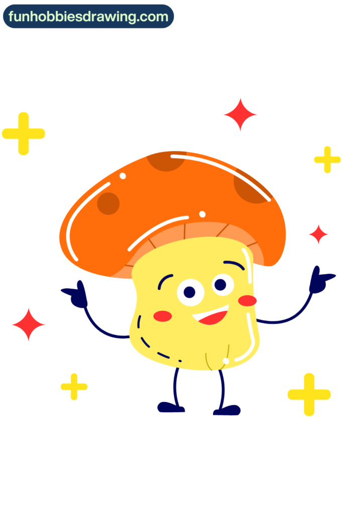 Step-by-Step Guide Drawing a Kawaii Mushroom